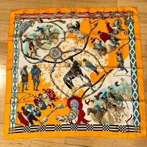 Hermes silk scarf 🧡